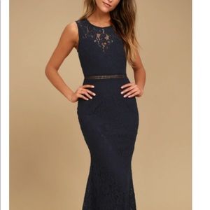 Lulu's Dresses - Lulus Music of the Heart Navy Blue Lace Maxi Dress Lulu's Dresses - Lulus Music of the Heart Navy Blue Lace Maxi Dress